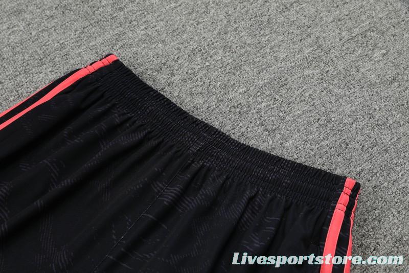 23-24 Arsenal Black Pattern Special Short Sleeve+Shorts