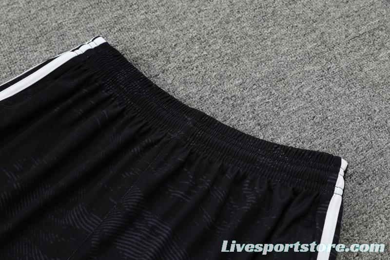 23-24 Juventus Black White Vest Jersey+Shorts