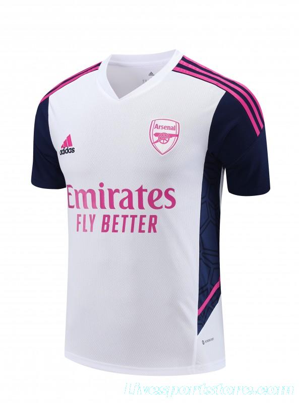 23-24 Arsenal White/Navy Short Sleeve+Shorts