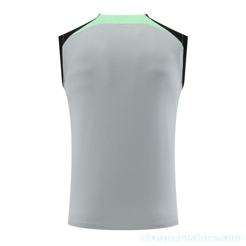 23-24 Liverpool Grey Vest Jersey+Shorts