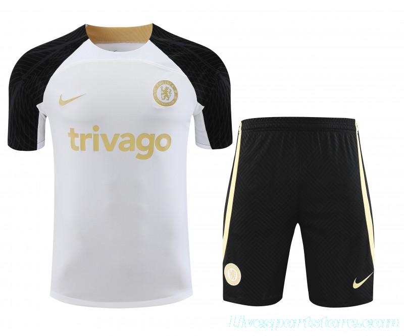 23-24 Chelsea White Black Short Sleeve+Shorts