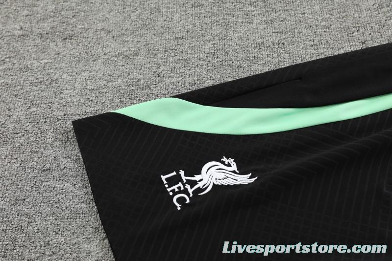 23-24 Liverpool Black Vest Jersey+Shorts