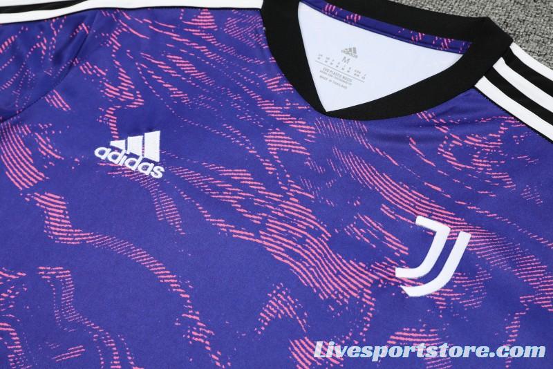 23-24 Juventus Purple Short Sleeve+Shorts