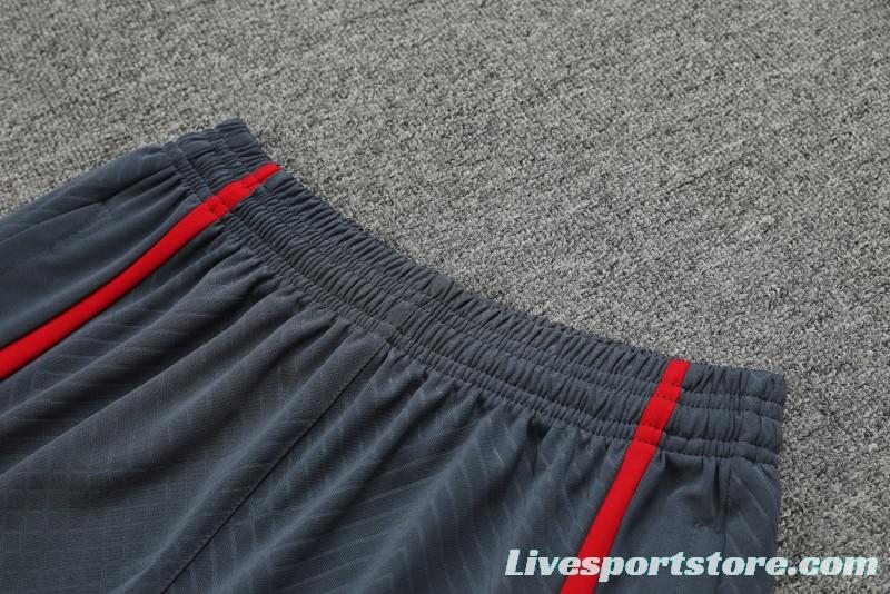 23-24 Liverpool White/Grey Grid Short Sleeve+Shorts