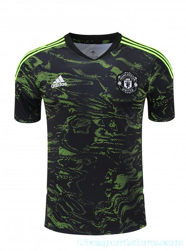 23-24 Manchester United Black Green Short Sleeve+Shorts