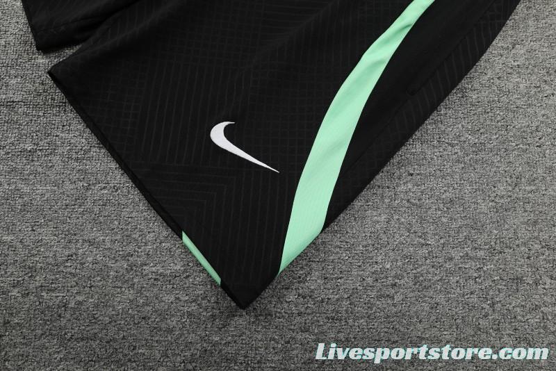 23-24 Liverpool Black Green Short Sleeve+Shorts