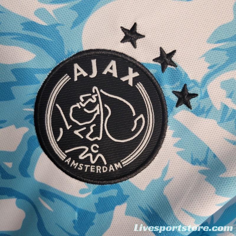 23-24 Ajax Training Blue Jersey