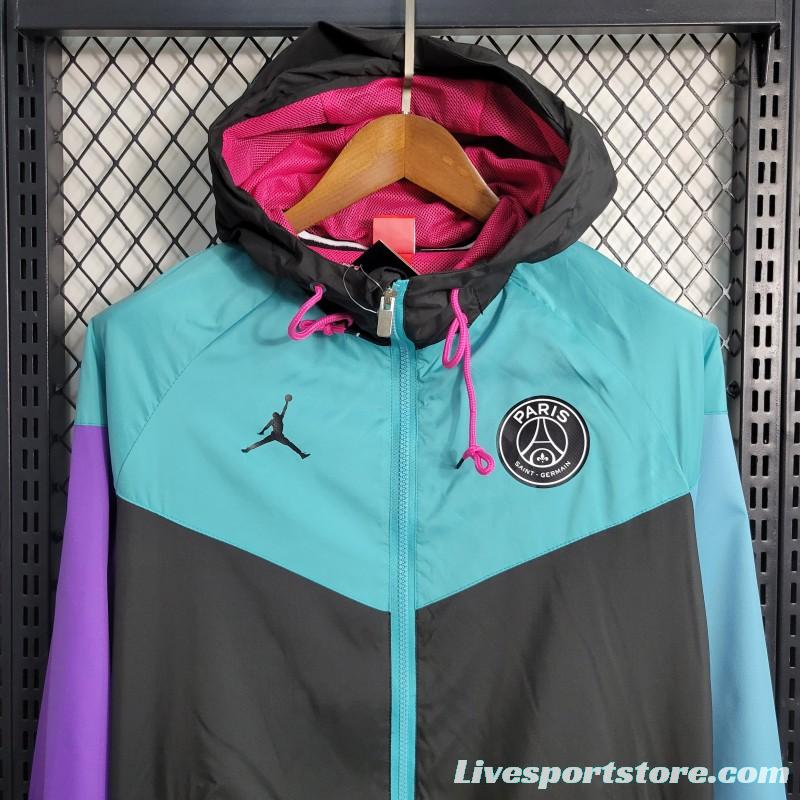 23/24 PSG Black Blue Purple Windbreaker