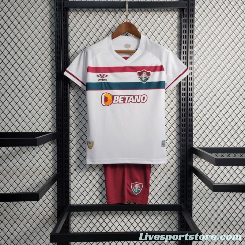 23-24 Kids Fluminense Away White Jersey Size 16-28