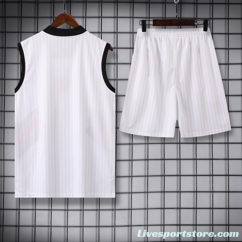 23-24 Flamengo White Remake Icon White Vest Jersey+Shorts