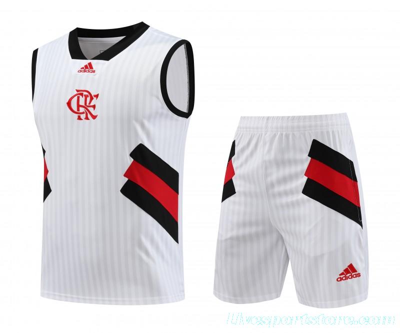 23-24 Flamengo White Remake Icon White Vest Jersey+Shorts