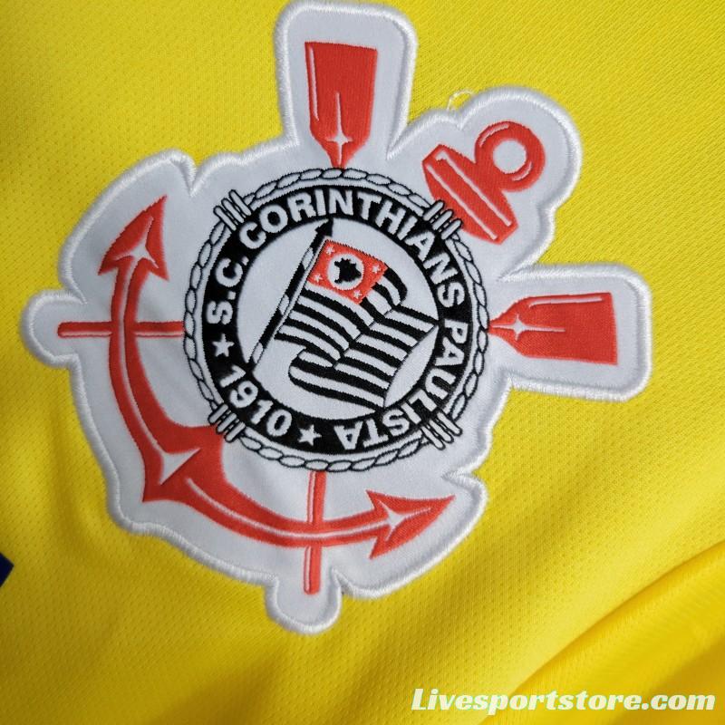 Retro 14-15 Corinthians Goalkeeper Yellow Jersey