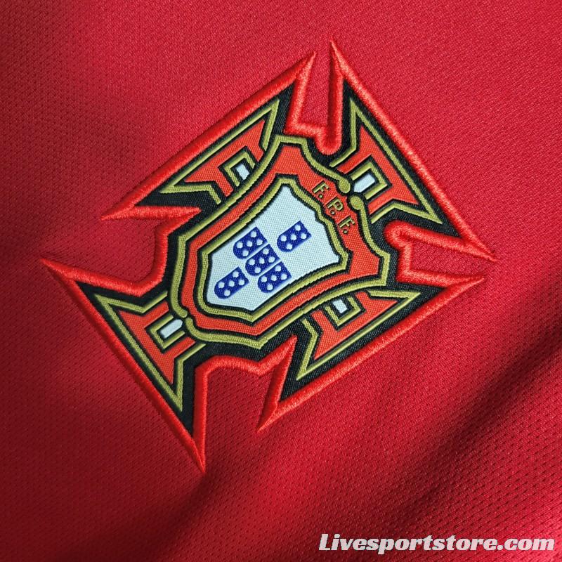 Retro 2016  Portugal Home Long Sleeve Jersey