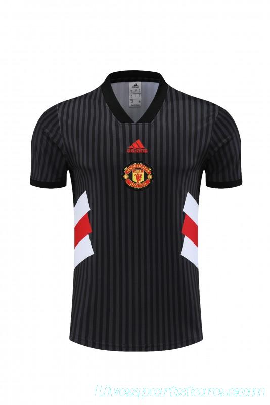 23 24 Manchester United Black Remake Icon Short Sleeve+Shorts