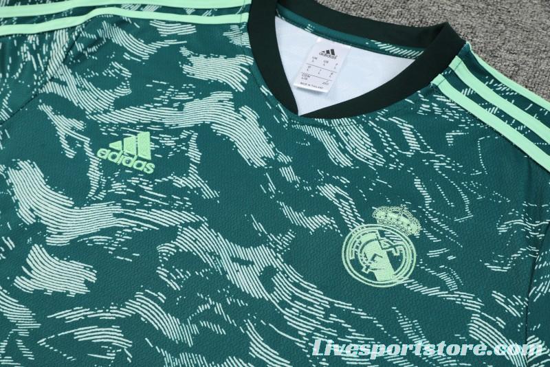 23 24 Real Madrid Green Short Sleeve+Shorts