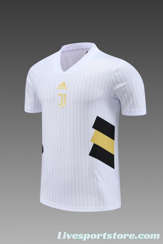 23 24 Juventus White Remake Icon Short Sleeve+Shorts