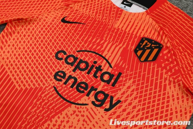 23 24 Atletico Madrid Orange Short Sleeve+Shorts