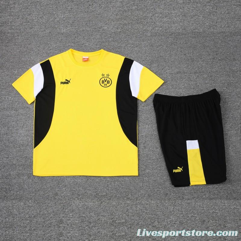 23 24 Borussia Dortmund Yellow Short Sleeve+Shorts