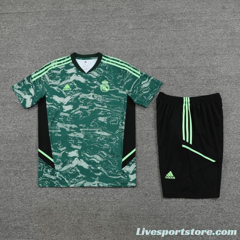 23 24 Real Madrid Green Short Sleeve+Shorts