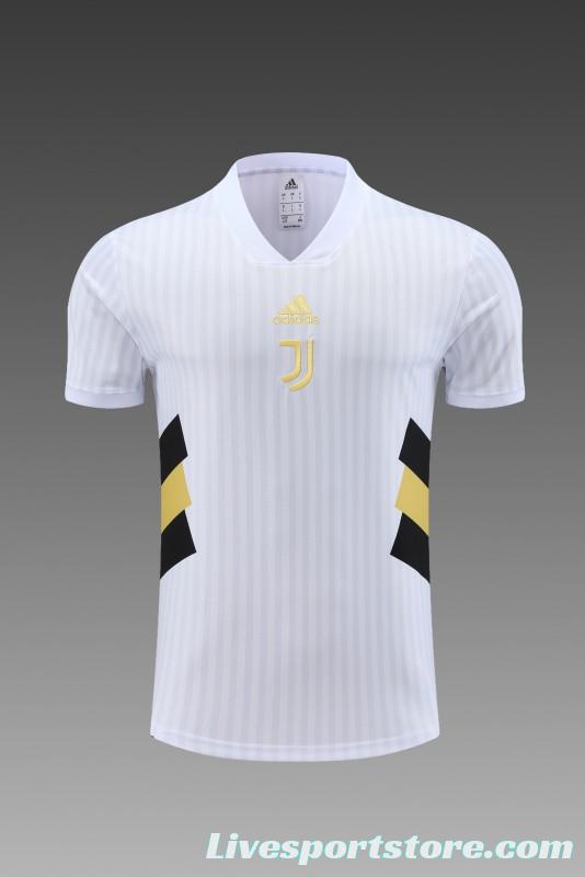 23 24 Juventus White Remake Icon Short Sleeve+Shorts