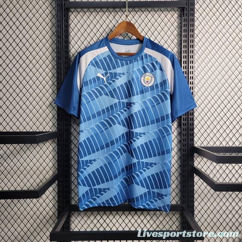 23-24 Manchester City Training Blue Jersey