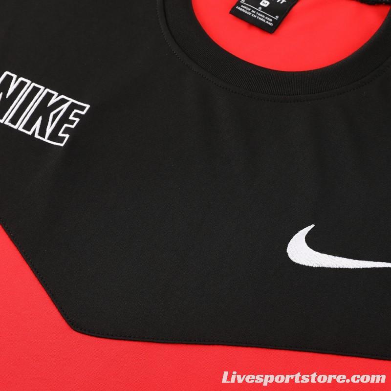 23/24 NIKE Black/Red Short Sleeve Jersey+Pants