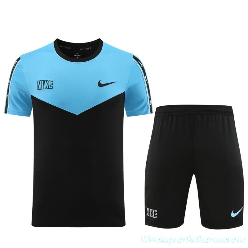 23/24 NIKE Black/Blue Short Sleeve Jersey+Pants