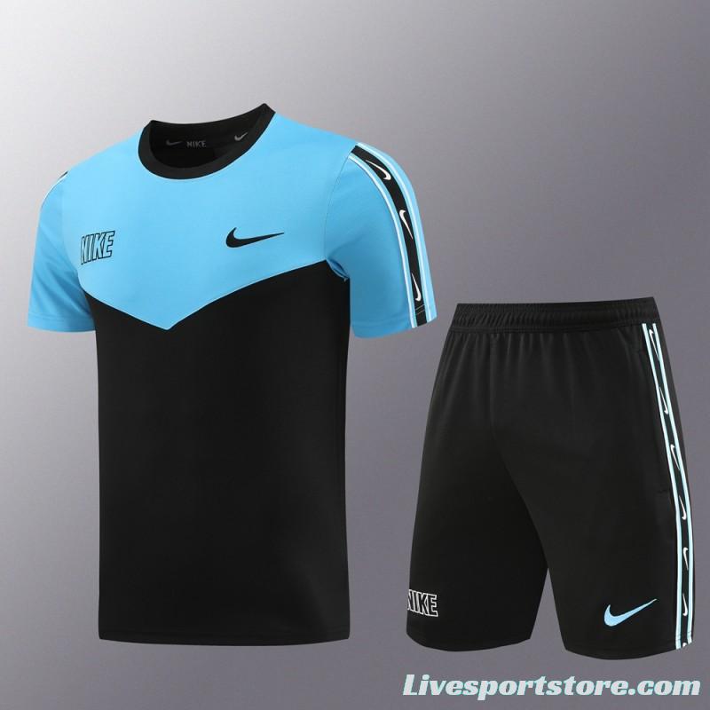 23/24 NIKE Black/Blue Short Sleeve Jersey+Pants