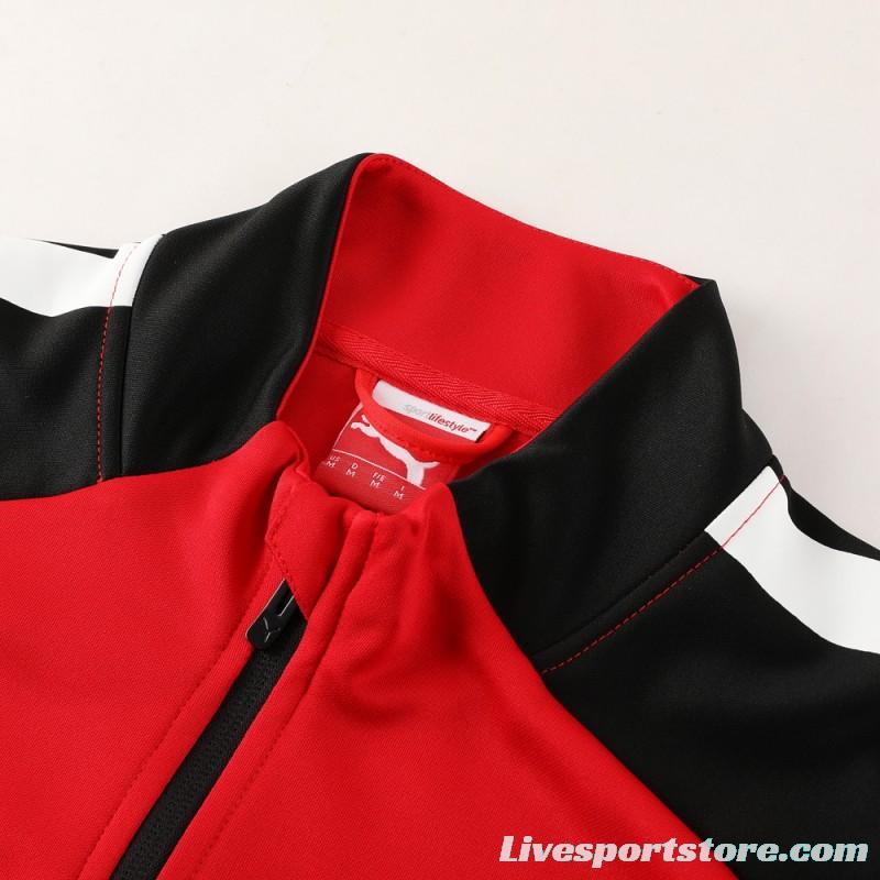 23/24 PUMA Black/Red Full Zipper Hooide Jacket+Pants