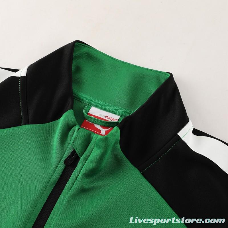 23/24 PUMA Black/Green Full Zipper Hooide Jacket+Pants