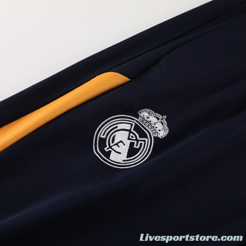 23/24 Real Madrid Navy Half Zipper Jacket+Pants