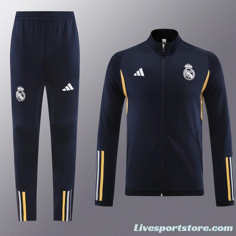 23/24 Real Madrid Navy Full Zipper Jacket+Pants