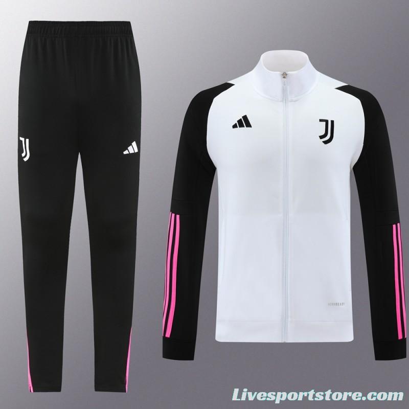 23/24 Juventus White Full Zipper Jacket+Pants