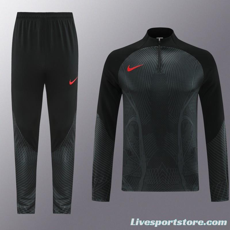 2024 Nike Black Half Zipper Jacket+Pants