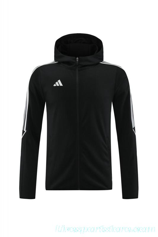 2024 Adidas Black Full Zipper HoodieJacket+Pants