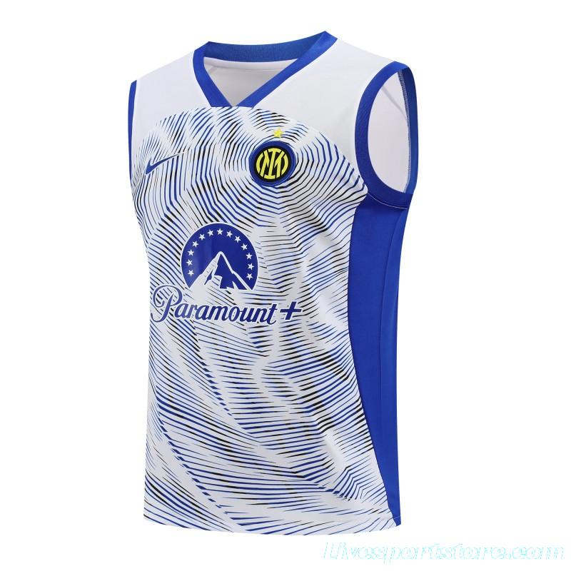 24/25 Inter Milan White Vest Jeresy+Shorts