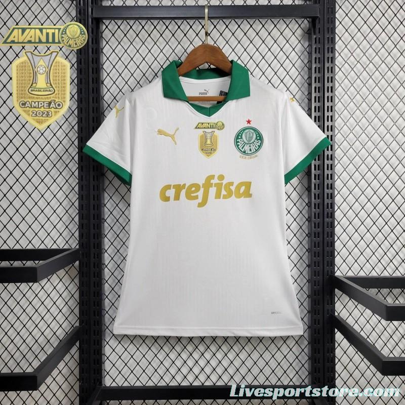 24/25 Women Palmeiras Away White Jersey + All Sponsors