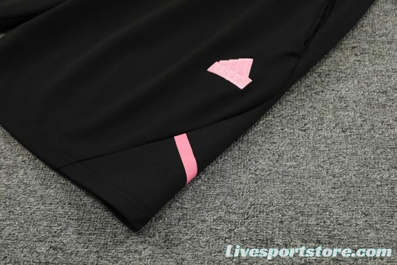 23/24 Inter Miami Black/Pink Cotton Short Sleeve Jersey+Shorts