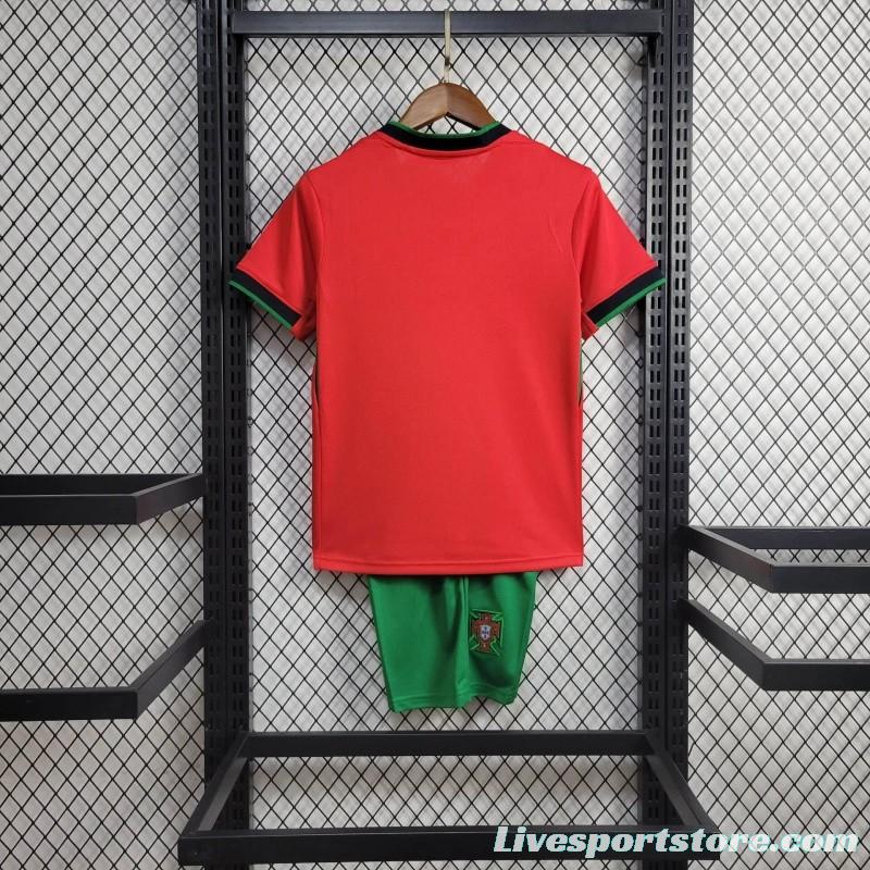 2024 Kids Portugal Home Jersey