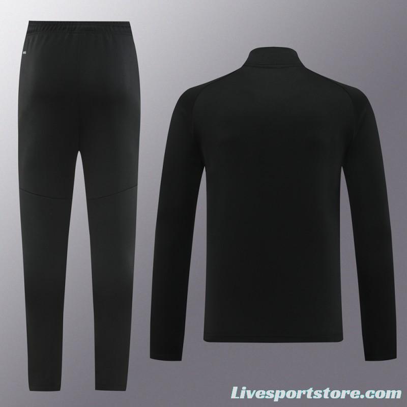 2024 Nike Black/White Half Zipper Jacket+Pants