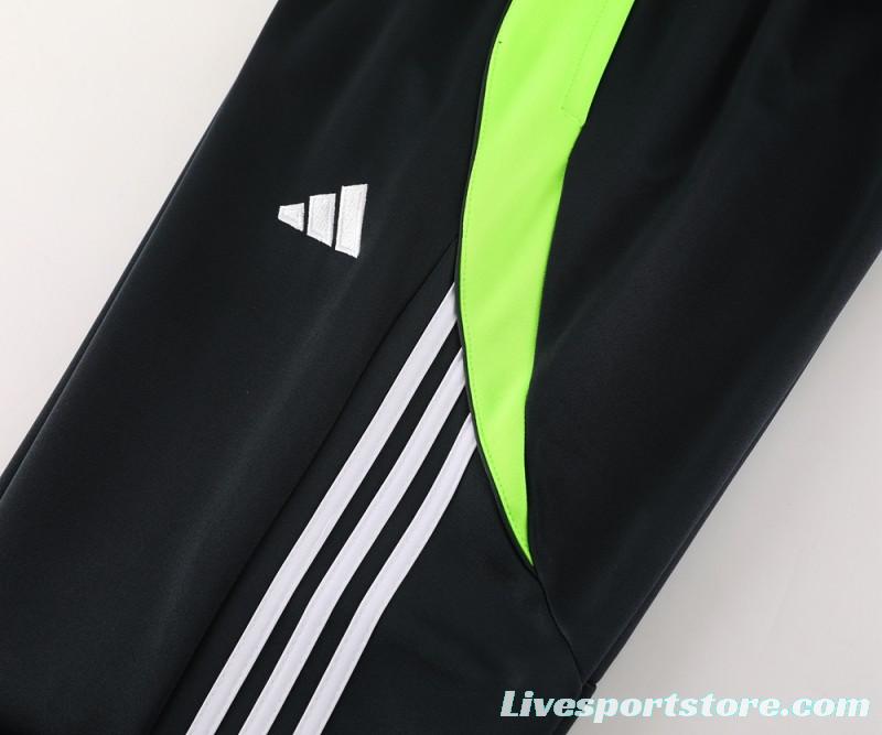 2024 Adidas Black/Green Full Zipper Jacket+Pants