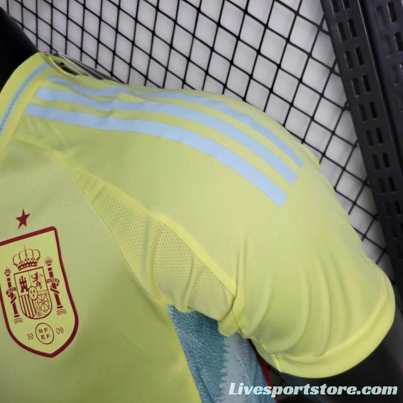 Player Version 2024 Spain Away Yellow Jersey