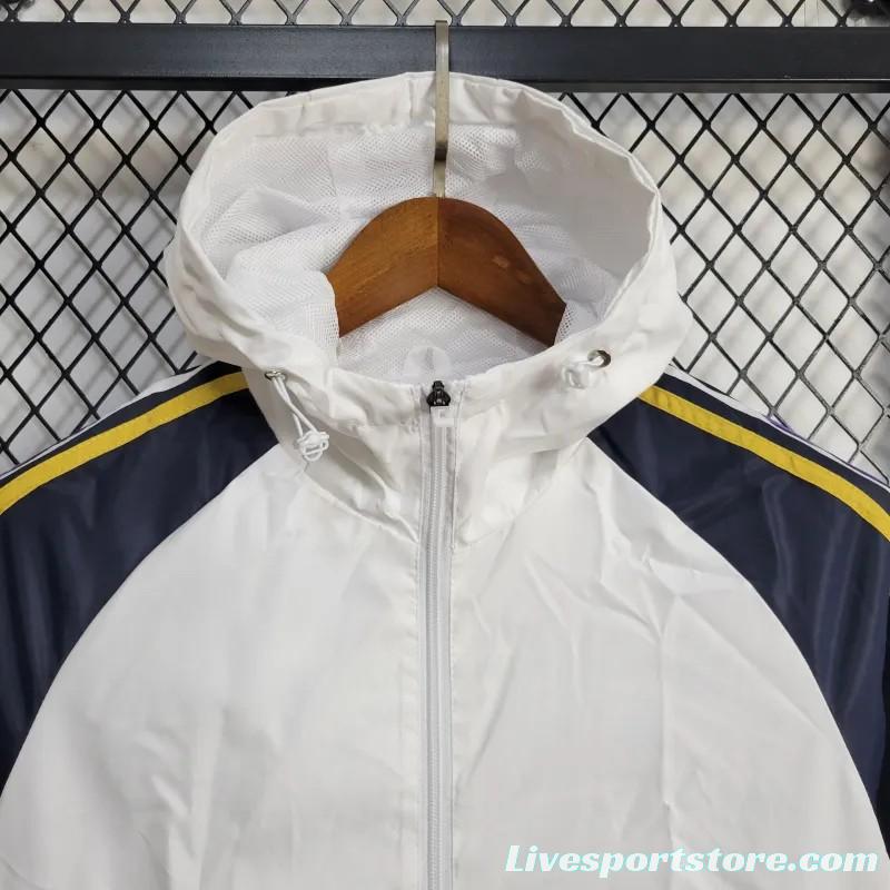 24/25 Real Madrid White Windbreaker