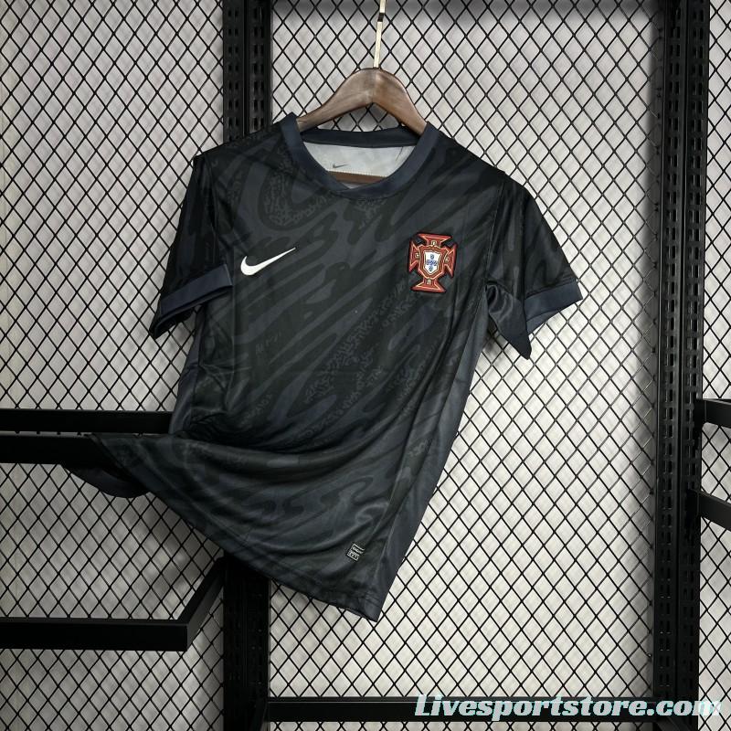 2024 Portugal Euro Black Goalkeeper Jersey