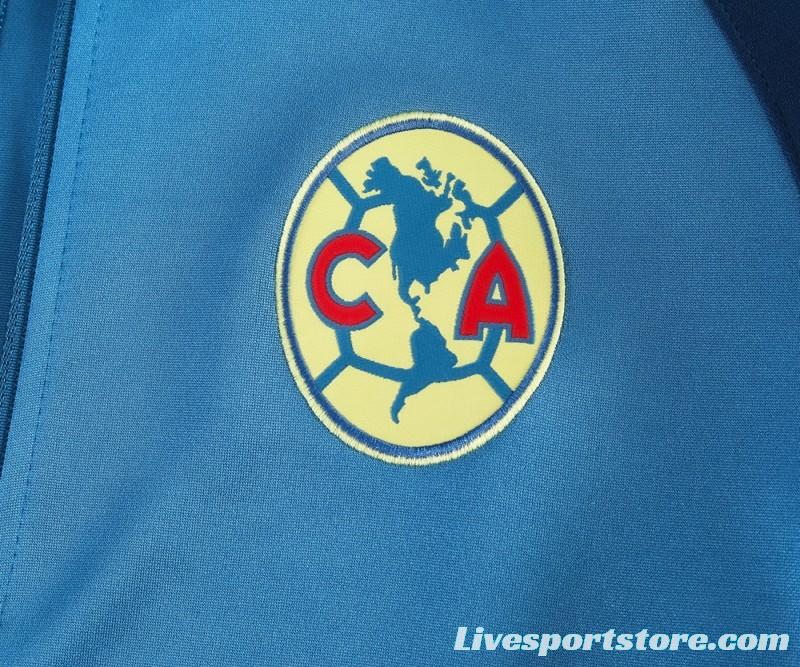 24/25 Club America Blue/Navy Full Zipper Jacket +Long Pants