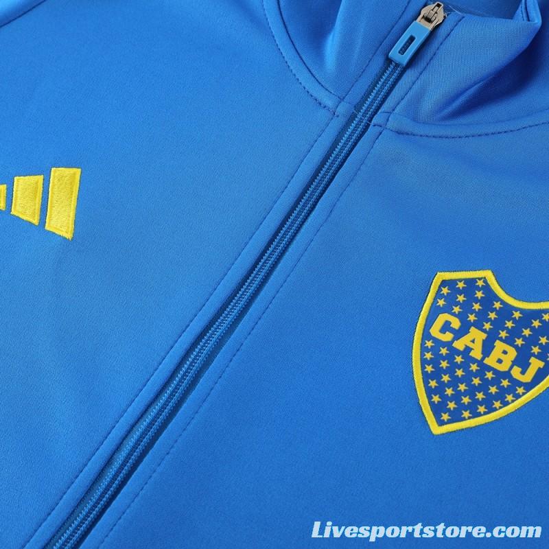 24/25 Boca Juniors Blue Hoodie Full Zipper Jacket +Long Pants