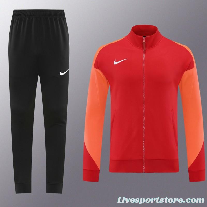 24/25 Nike Orange/Red Full Zipper Jacket +Long Pants