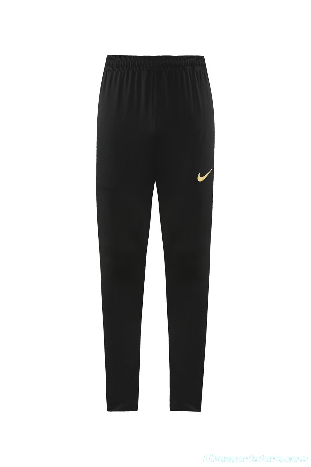 24/25 Nike Black/Golden Half Zipper Jacket+Long Pants