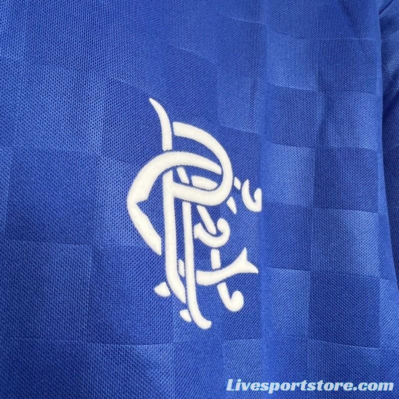 Retro 87/90 Glasgow Rangers Home Jersey