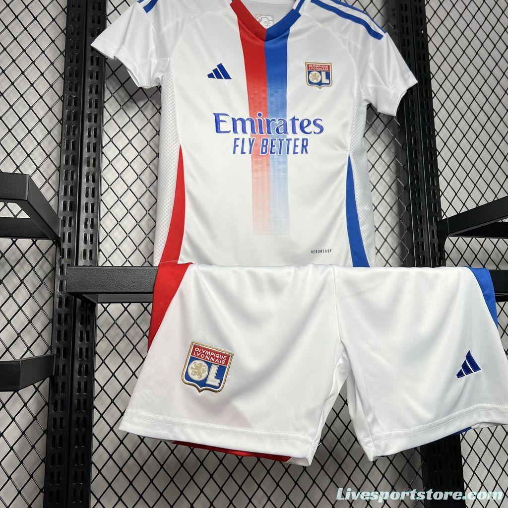 24/25 Kids Olympique Lyonnais Home Jersey